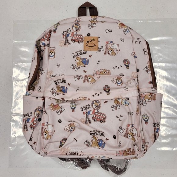 Waterproof Corgi Large Backpack for School Work - Picture 6 of 11